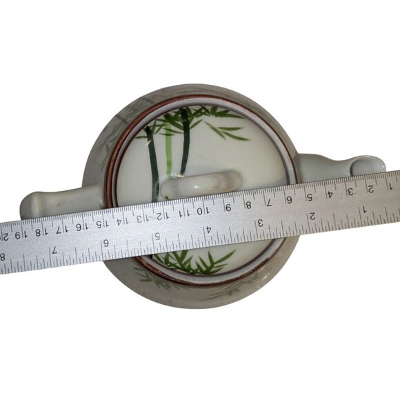 Vintage Japanese Kutani Bamboo Teapot Hand-Painted Bone China - Picture 6 of 13